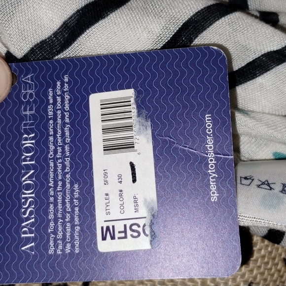 NWT Blue Sperry Lightweight Nautical Scarf, Anchor - Picture 5 of 8